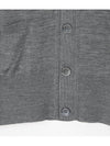 Men's Sustainable Classic Diagonal Wool Cardigan Pale Grey - THOM BROWNE - BALAAN 8