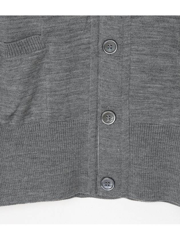 Men's Sustainable Classic Diagonal Wool Cardigan Pale Grey - THOM BROWNE - BALAAN 8