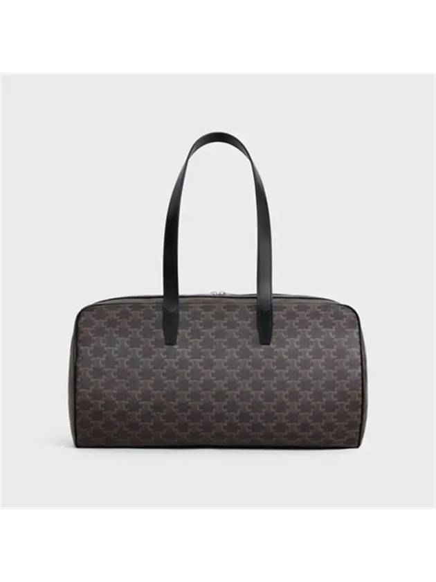 Logo Print Triomphe Canvas Duffel Bag Black - CELINE - BALAAN 4