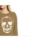 Women's Upper Skull Sweatshirt Khaki - ZADIG & VOLTAIRE - BALAAN 5