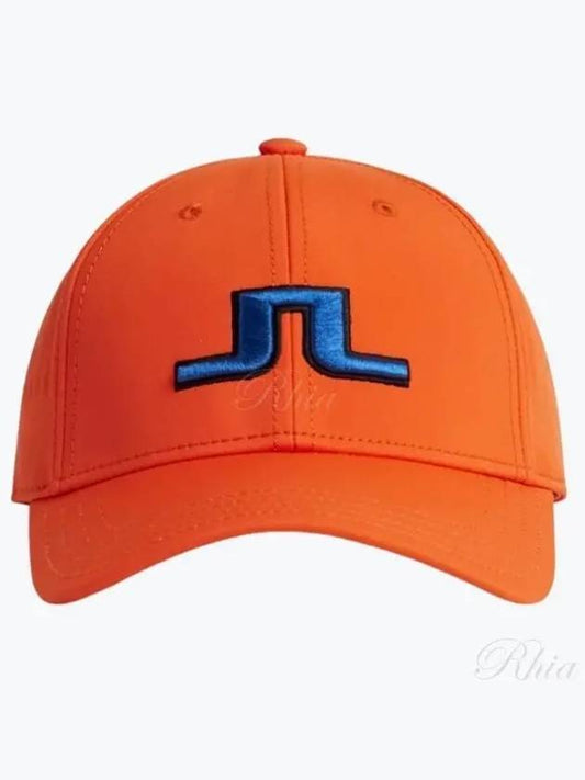 Angus Embroidered Logo Ball Cap Tangerine Tango - J.LINDEBERG - BALAAN 2