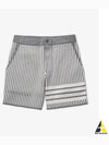 Seersucker Jacquard Shorts Grey - THOM BROWNE - BALAAN 2