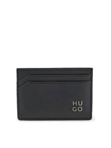 HUGO Stack Logo Grain Leather Card Wallet 50478516 001 - HUGO BOSS - BALAAN 1