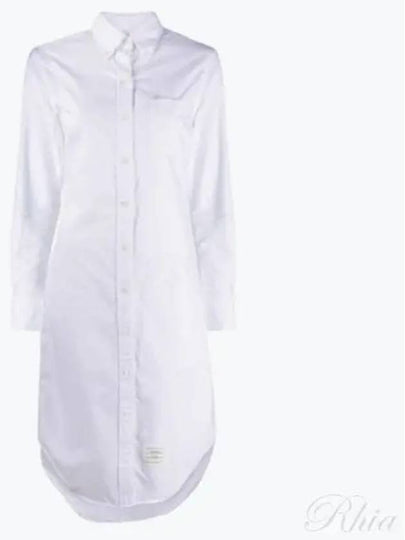 Women's Oxford Classic Shirt Midi Dress White - THOM BROWNE - BALAAN 2