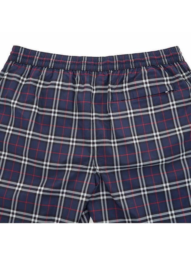 Check Swim Shorts Navy - BURBERRY - BALAAN 7