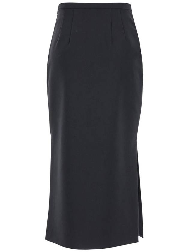 Black Pencil Skirt With Slit In Cady Woman - PHILOSOPHY DI LORENZO SERAFINI - BALAAN 2