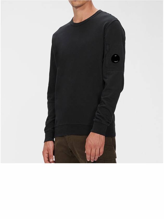 Lens Wappen Cotton Sweatshirt Black - CP COMPANY - BALAAN 3