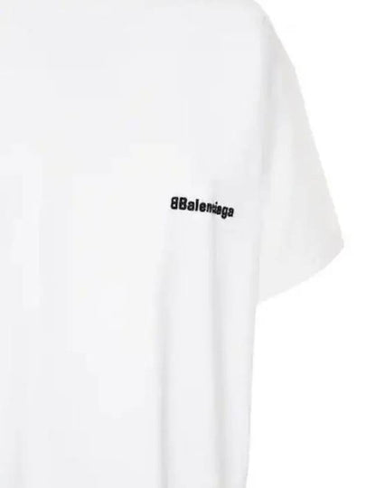 Embroidered logo cotton shortsleeved Tshirt - BALENCIAGA - BALAAN 2