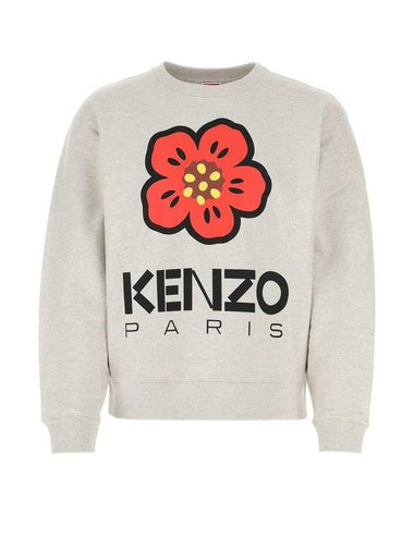 Men's Boke Flower Print Sweatshirt Light Grey - KENZO - BALAAN 1