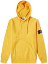 Wappen Patch Cotton Fleece Hoodie Yellow - STONE ISLAND - BALAAN 1