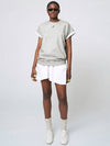 Garment Dying Short Sleeve T-shirt Light Grey - ATHPLATFORM - BALAAN 5