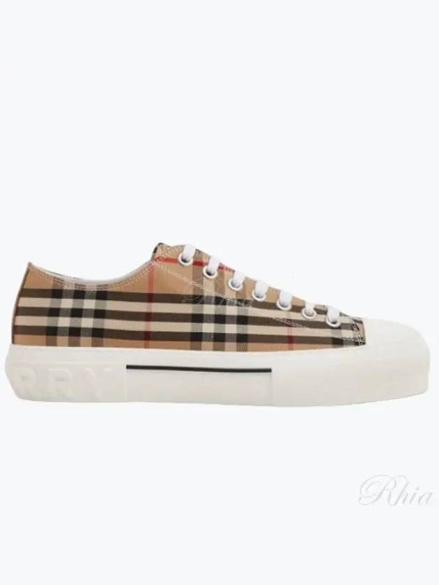 Vintage Check Cotton Low Top Sneakers Beige - BURBERRY - BALAAN 2