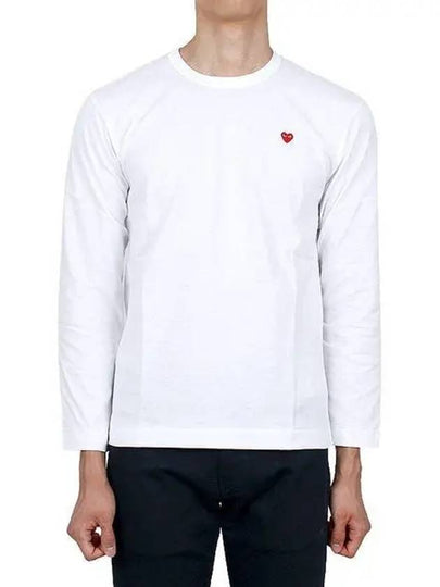 Men's Mini Red Wappen Long Sleeve T-Shirt P1 T308 2 White - COMME DES GARCONS - BALAAN 2