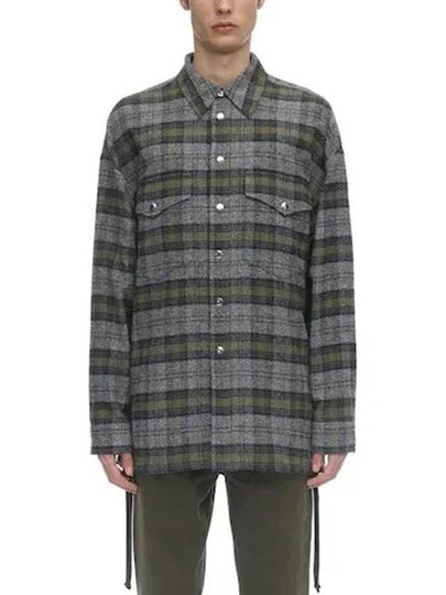 Gray Laced Tweed Oversized Shirt jacket - FAITH CONNEXION - BALAAN 2