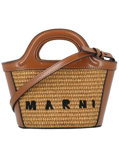 Rattan Micro Tropicalia Cross Bag Brown - MARNI - BALAAN 2