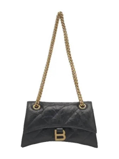 Small quilted crush chain shoulder bag black - BALENCIAGA - BALAAN 1