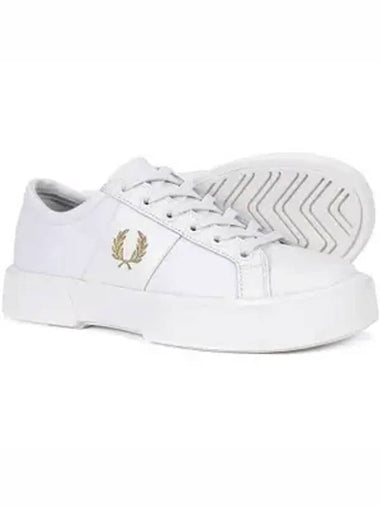 B70 Poly Leather Low Top Sneakers White - FRED PERRY - BALAAN 1