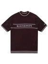 front logo knit short sleeve 2702LAVE - BLACK&WHITE - BALAAN 4