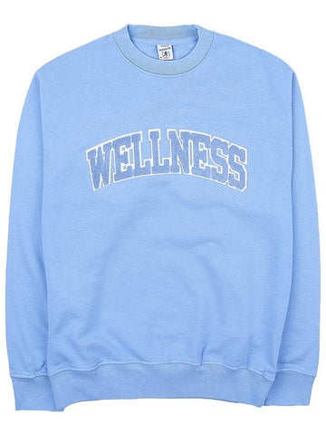 Wellness Sweatshirt WELLNESS BOUCLE CREWNECK HYDRANGEA WHITE - SPORTY & RICH - BALAAN 1