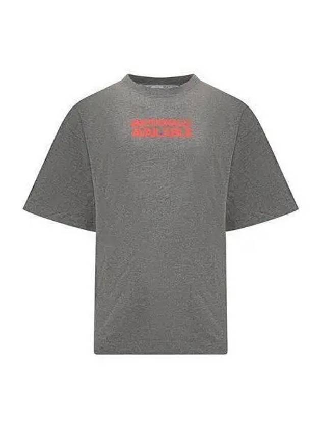 Emotion Short Sleeve T Shirt Melange Gray OMAA120F22 JER006 - OFF WHITE - BALAAN 1