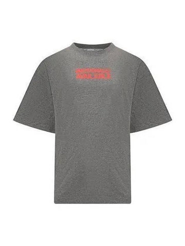 Emotion Short Sleeve T Shirt Melange Gray OMAA120F22 JER006 - OFF WHITE - BALAAN 1