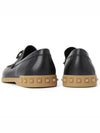 V Logo Leather Loafers Black - VALENTINO - BALAAN 7