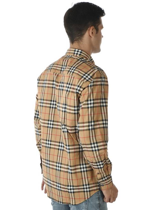 Checked long sleeve shirt brown - BURBERRY - BALAAN 5