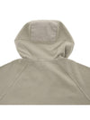 Garment Dyed One-Pocket Cotton Zip Up Hoodie Pale Taupe - TEN C - BALAAN 8