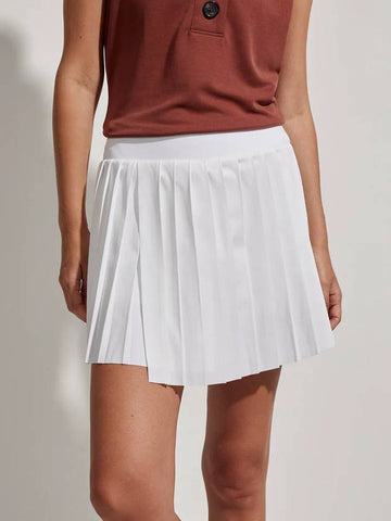 Bali Tennis Skirt Kalmia Mid Rise Skort White - VARLEY - BALAAN 1