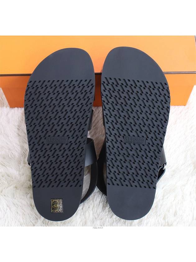 Genius Calfskin Sandals Black - HERMES - BALAAN 5