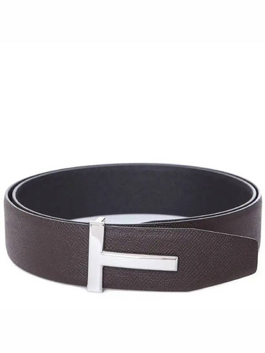 Silver T Buckle Pebble Ladder Double Sided Belt 122TB178 LCL220S 3BN18 - TOM FORD - BALAAN 1