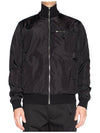 Reversible Wool Nylon Bomber Jacket Black - PRADA - BALAAN 7