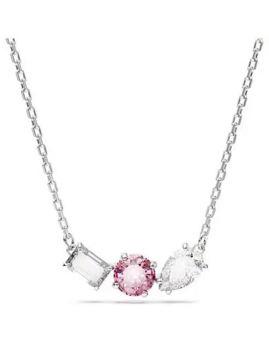 Mesmera Pendant Necklace Pink Silver - SWAROVSKI - BALAAN 2