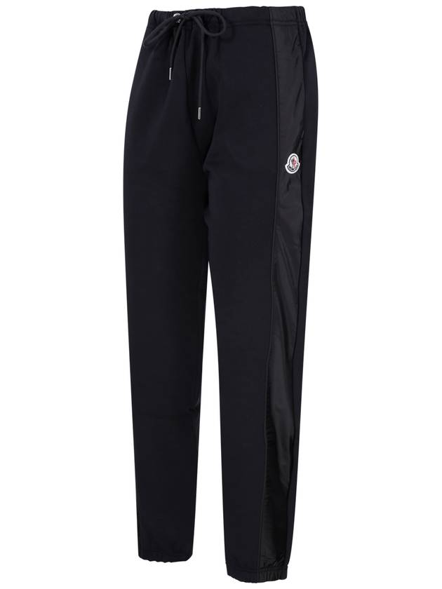 Drawstring Fleece Track Pants Black - MONCLER - BALAAN 3