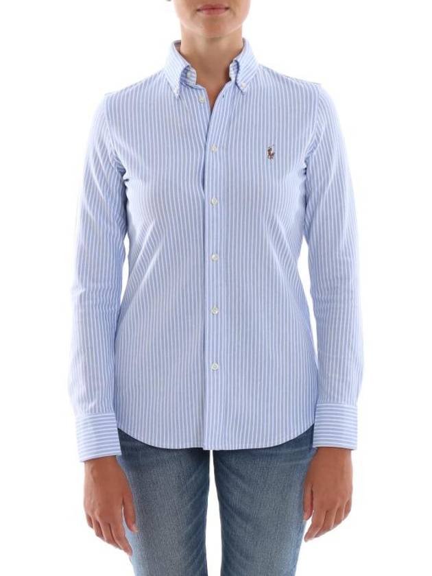 Striped Oxford Shirt Blue - POLO RALPH LAUREN - BALAAN 4