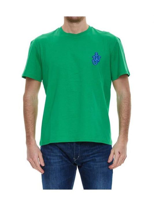 Anchor Patch Cotton Short Sleeve T-Shirt Green - JW ANDERSON - BALAAN 1