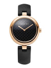 Women's Diamantissima Quartz Leather Watch Black - GUCCI - BALAAN 2