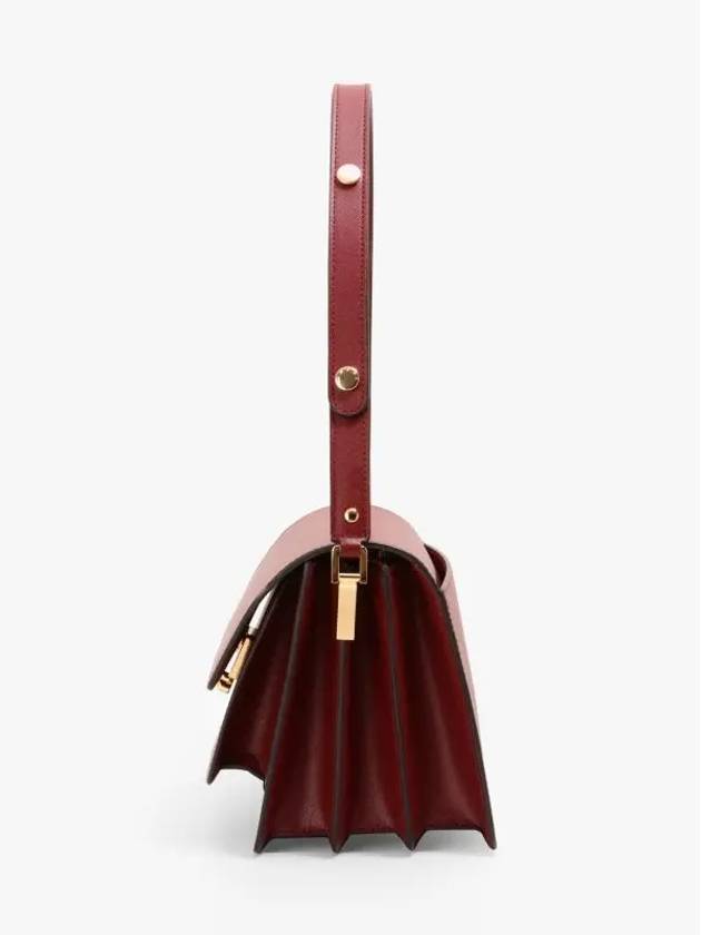 Saffiano Trunk Medium Shoulder Bag Burgundy - MARNI - BALAAN 7