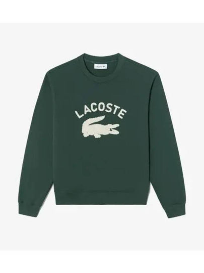 Women s CP Chouli Crew Neck Sweatshirt Deep Green - LACOSTE - BALAAN 1