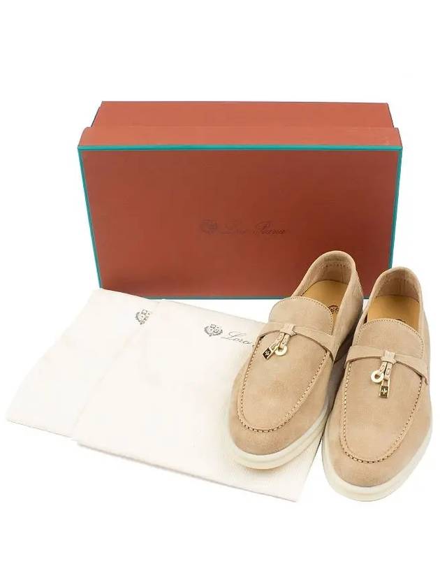 Summer Charms Walk Suede Loafers Sand Beige - LORO PIANA - BALAAN 8