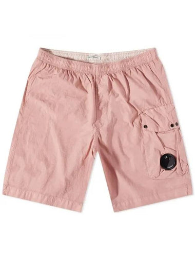 Lens Wappen Nylon Swim Shorts Pink - CP COMPANY - BALAAN 1