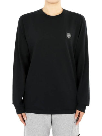 Stone Waffen Patch Long Sleeve T Shirt Black 811620447 V0029 14A Can be worn by adults - STONE ISLAND - BALAAN 1