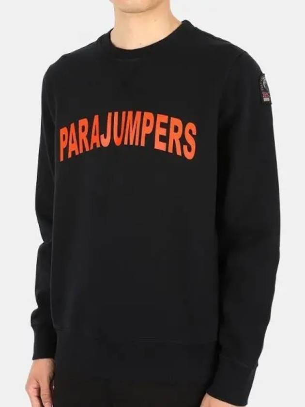 Men's Logo Lettering Sweatshirt Black - PARAJUMPERS - BALAAN 2