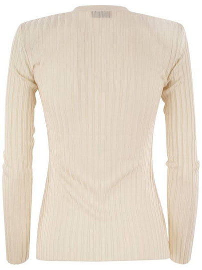 Shiny viscose ribbed jersey - ELISABETTA FRANCHI - BALAAN 2