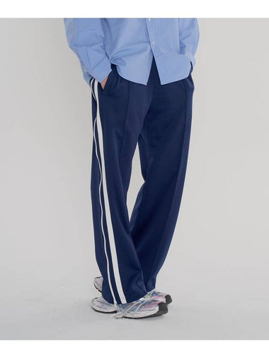 Side Zipper Track Pants Navy - INTERSECTION - BALAAN 1