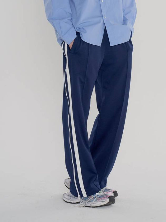 SIDE ZIPPER TRACK PANTS NAVY - INTERSECTION - BALAAN 1