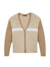 V-neck mohair cardigan camel - MAJE - BALAAN 1