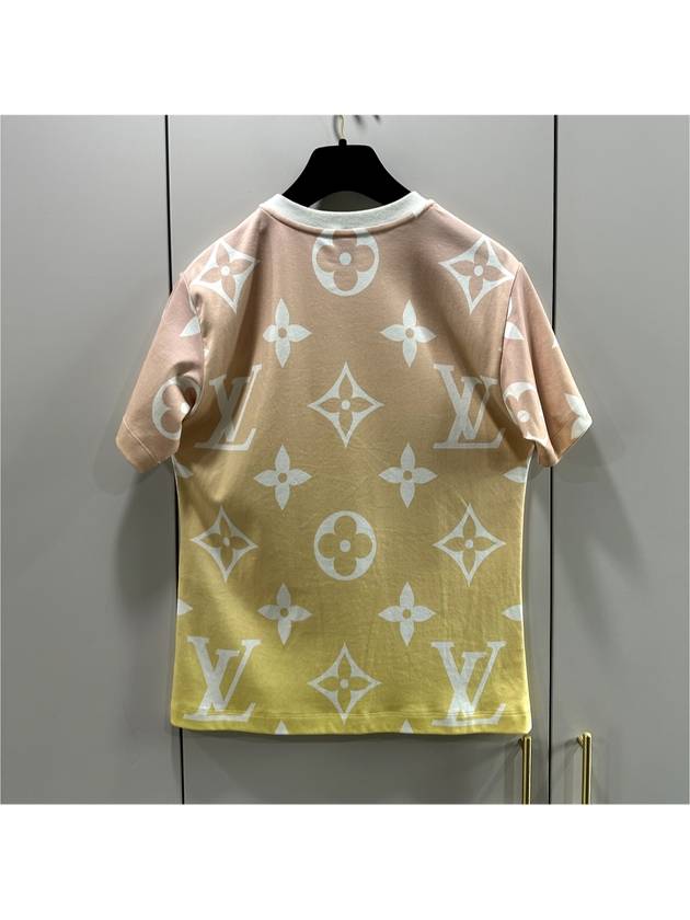 XS LV Women s Sunrise Monogram Short Sleeve T Shirt - LOUIS VUITTON - BALAAN 8