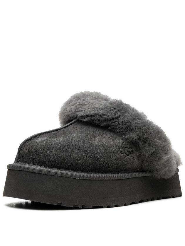 Women's Diskett Fleece Platform Slippers Grey - UGG - BALAAN 5