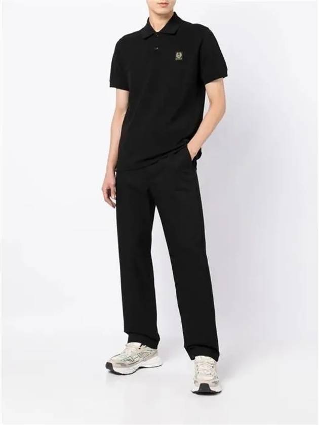 Collar Short Sleeve TShirt Black - BELSTAFF - BALAAN 6